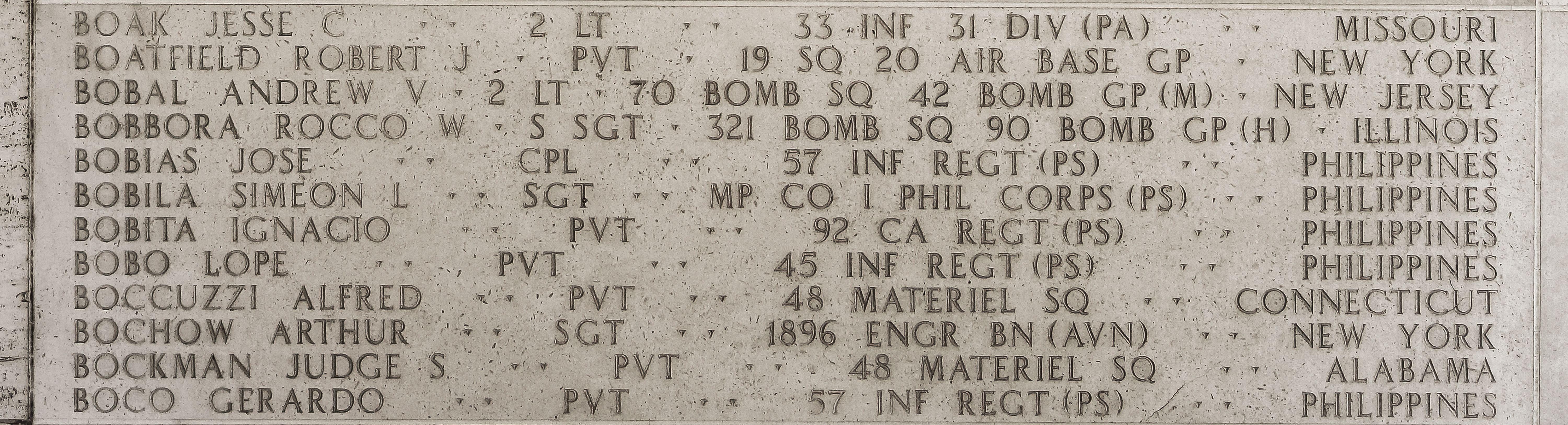 Robert J. Boatfield, Private